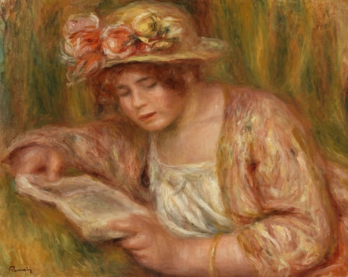 Andrée in a Hat, Reading