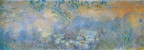 Water Lily Pond with Irises