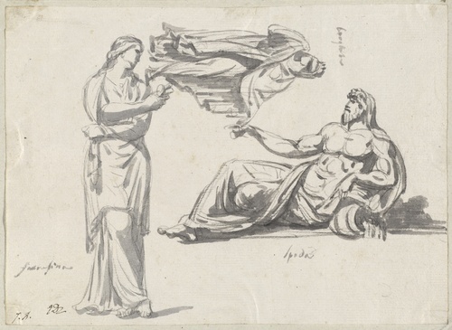Un Dieu des Rivières et Deux Sculptures Classiques