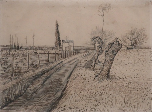 Landscape with Path and Pollard Willows