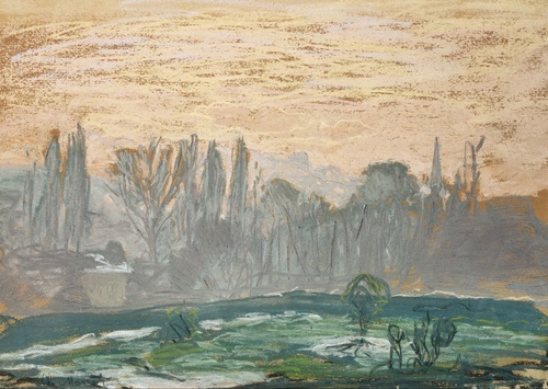Winter Landscape with Evening Sky