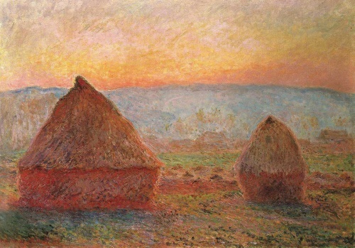 Grainstacks at Giverny, Sunset