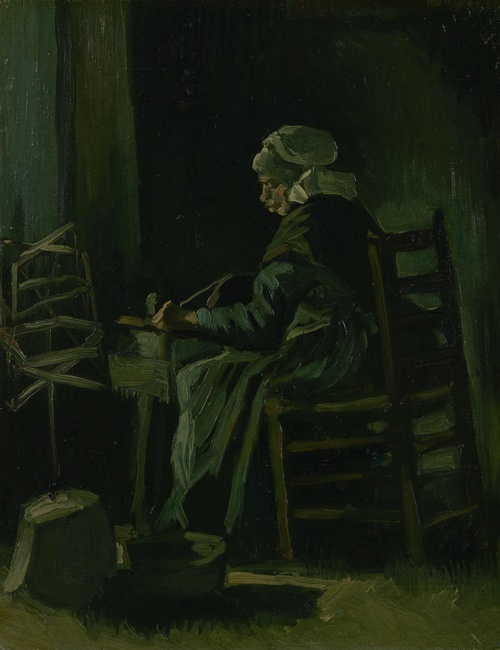 Woman Winding Yarn