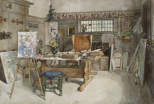 The Studio. From A Home (26 watercolours)