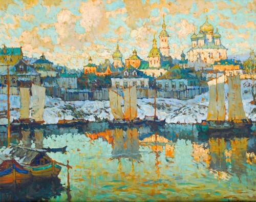 Harbour view at sunset