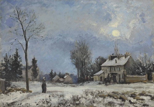 The Post House, Route de Versailles, Louveciennes, Snow