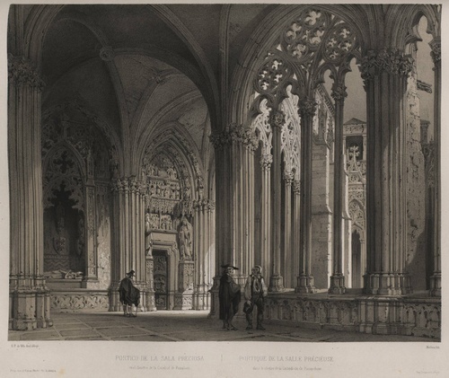 Portico of the Precious Hall in the Cloister of Pamplona Cathedral