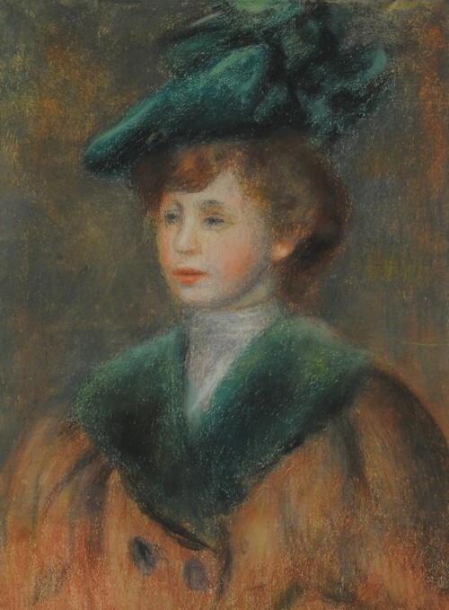Young Woman with Green Hat
