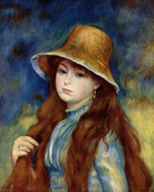 Girl with a Straw Hat