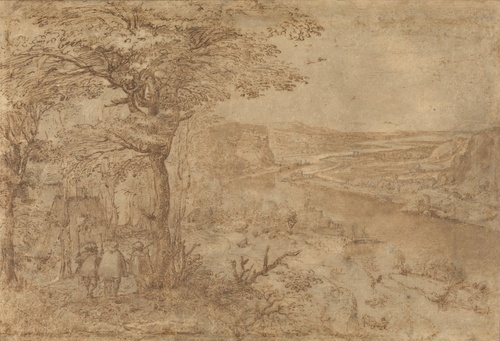 Landscape with pilgrims