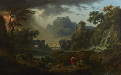 A Mountain Landscape with an Approaching Storm