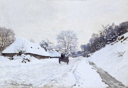 Cart on the Snow Covered Road