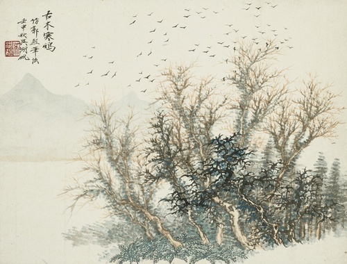 The old tree and cold crow. Imitation of Guo Xi’s brush methods