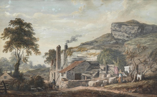 A cottage by a quarry
