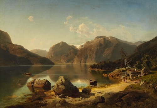 Norwegian Mountain Landscape in the Morning