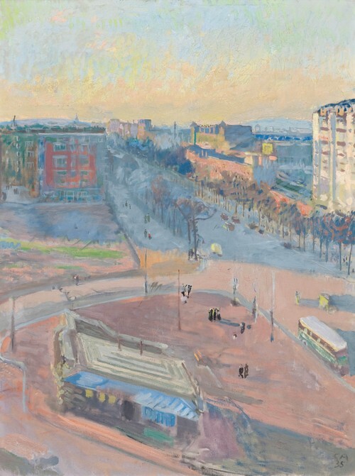 Boulevard Brune. (Parisian street scene)