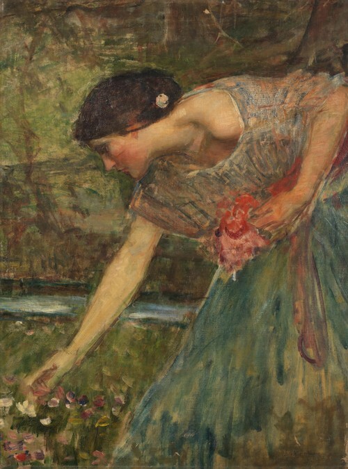 Sketch for Gather Ye Rosebuds While Ye May 1909
