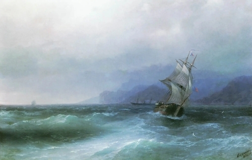 Sailboat in the sea
