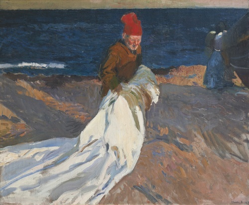 Gathering the Sail, Valencia Beach 1908