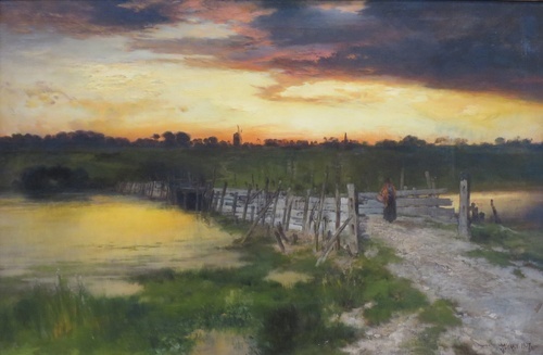 The Old Bridge over Hook Pond, East Hampton, Long Island, New York