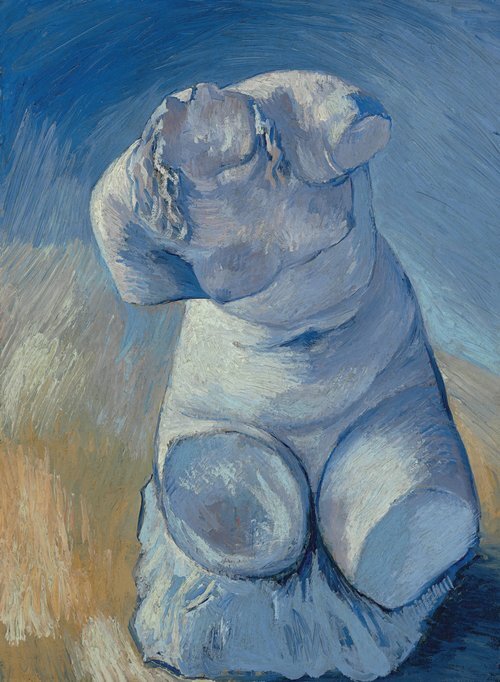 Plaster Statuette of a Female Torso