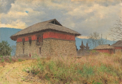 Main Temple of Tassiding Monastery. Sikkim 1875