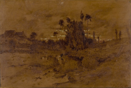 Watercourse in a valley in the Berry