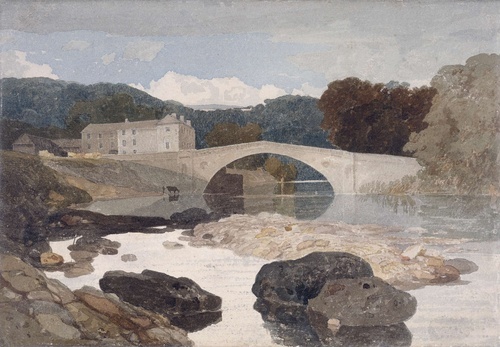 Serene Landscape with Stone Bridge