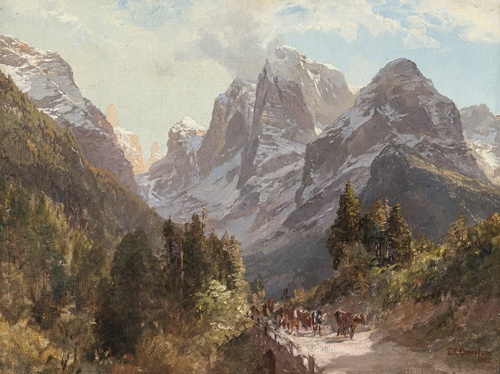 View from Val Brenta of the Dolomites