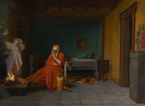 The Story of Anacreon 4 The Poet Dreams of Cupid by the Fire