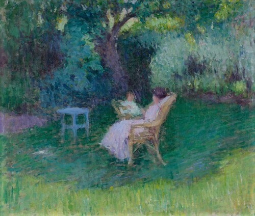 Suzanne and Lily Butler in Claude Monet's Garden
