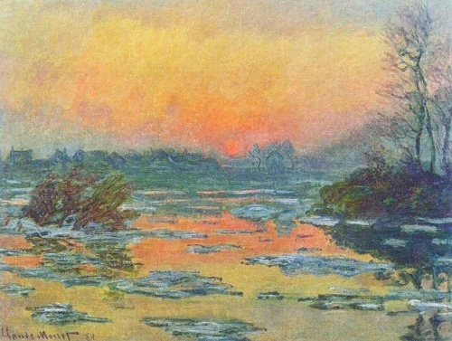 Sunset on the Seine in Winter