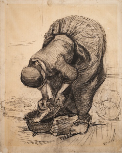 Head of a Woman Wearing a White Cap