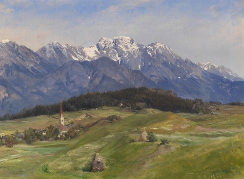 Pohled na Igls v údolí Inn