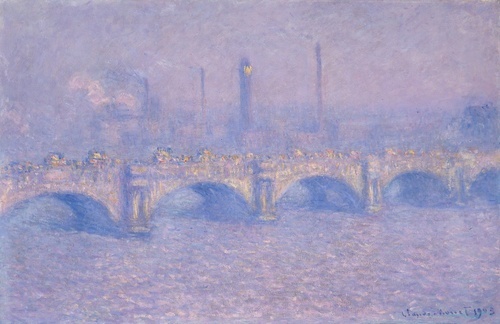 Waterloo Bridge, blurry sunlight