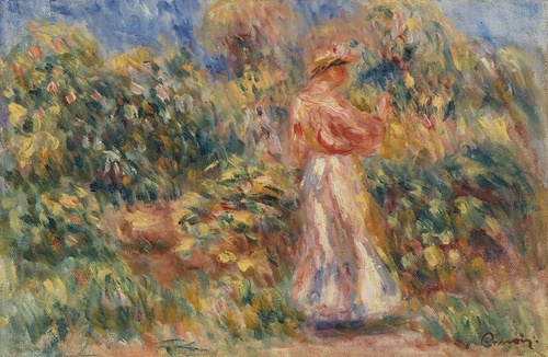 Landscape with Woman in Pink and White