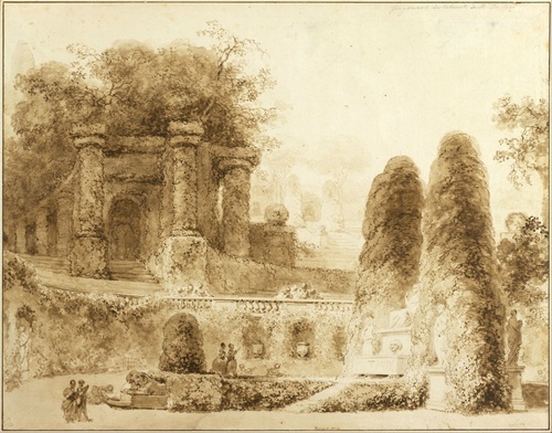 Roman Park with Fountain