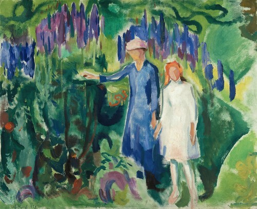 Mother and Daughter in the Garden