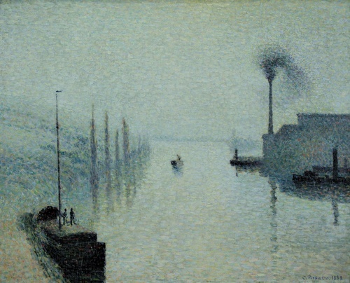 The Seine at Rouen, Isle of Lacroix, Fog