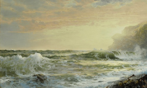 Twilight Horsehead Rock, Conanicut Island in the Narragansett Bay 1901