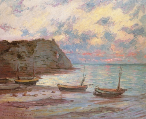Etretat'ta Gün Batımı