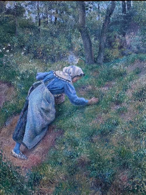 Peasant Woman Gathering Grass