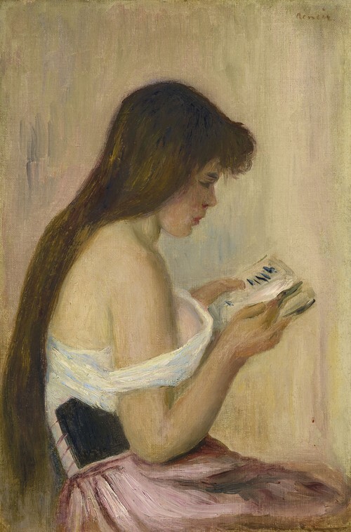 Giovane ragazza che legge