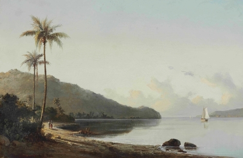 Inlet and Sailboat