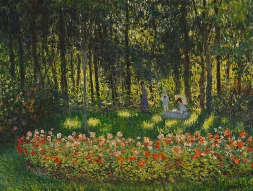 The artist's family in the garden