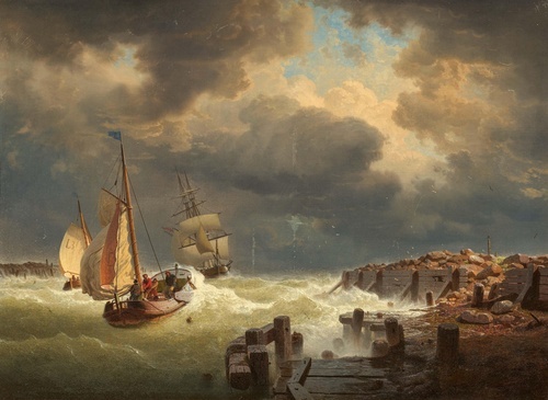 Returning Coastal Sailors in an Approaching Storm