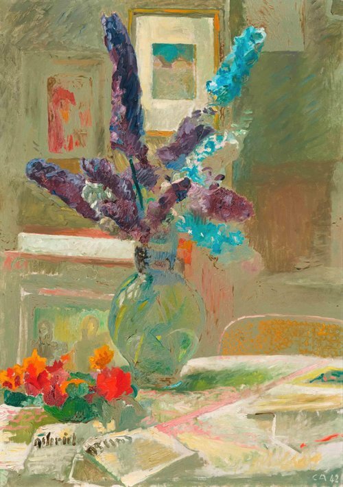 Stilleben med larkspur