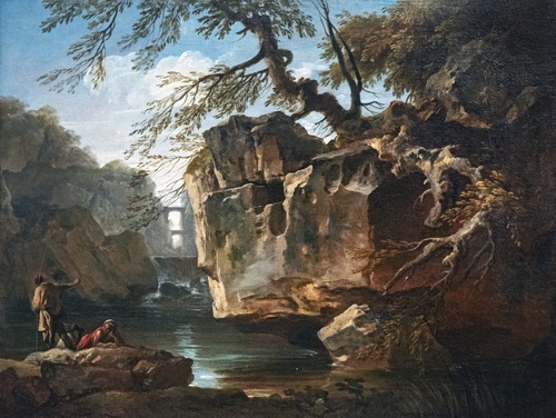 Landscape with Waterfall
