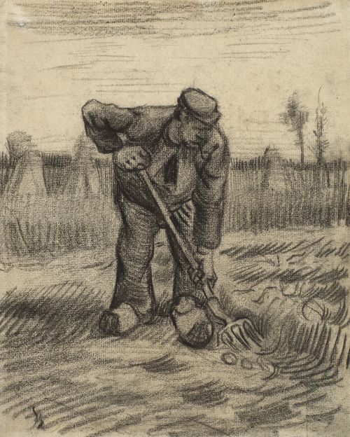 Peasant Digging up Potatoes