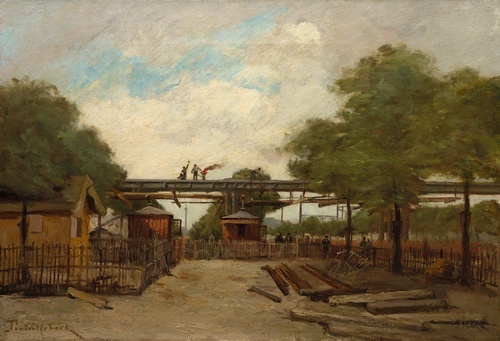 Restoration Work on the Belt Railway Bridge at Cours de Vincennes, 1888